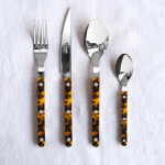 SABRE PARIS Čajová lžička Bistrot Brillant – Faux Tortoise, hnědá barva, kov, plast
