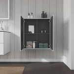 DURAVIT - L-Cube Skříňka 80x70x24 cm, 2 dvířka, lesklá bílá LC116702222