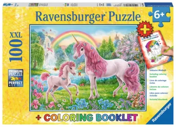 Ravensburger Puzzle Magičtí jednorožci XXL + omalovánky