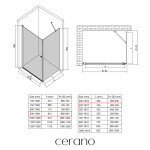 CERANO - Sprchový kout Antelo L/P - 6 mm - chrom, transparentní sklo - 90x40x190 - otočný CER-477377