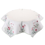 Středový ubrus s výšivkou RŮŽOVÉ KVÍTÍ 85 x 85 cm