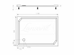 Lansanit - Sprchový kout obdélník Vati 1100x800, chrom, čiré sklo, včetně vaničky LAN50017