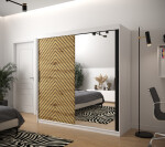 Šatní skříň Abi Jodelka 2 Barva korpusu: Dub artisan, Rozměry: 100 cm, Dveře: Bílá mat