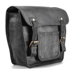 Kožená boční retro moto brašna černá 1ks