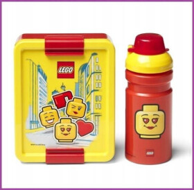 LEGO® ICONIC Girl svačinový set (láhev box) žlutá/červená