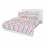 Stanex Ložní povlečení krepové Retro růžové (LS248) ROZMĚR: 140x220 cm + polštář (90x70 cm)