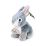 Plyšový králík šedý sedící 16 cm, ECO-FRIENDLY
