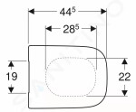 GEBERIT - Selnova Square WC sedátko, duroplast, bílá 501.555.01.1