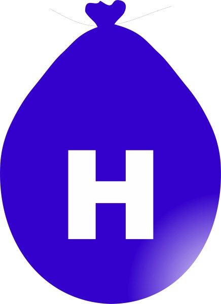 Balónek písmeno H modré balonky.cz Balónek písmeno H modré balonky.cz
