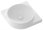 RAVAK - Yard Umývátko rohové, 45x45 cm, bez přepadu, bez otvoru pro baterii, matná bílá XJX0E045000