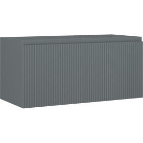 MEXEN/S - Rivel koupelnová skříňka pod umyvadlo 100, 1 šuplík, reliéf , grafit mat 91A20-10047-1-BF66
