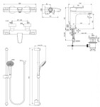 IDEAL STANDARD - CeraTherm Sprchový set s termostatem a umyvadlovou baterií, 3 proudy, chrom BC985AA