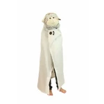 Cozy Noxxiez Ovečka - hřejivá deka s kapucí se zvířátkem a tlapkovými kapsami / od 3 let (20-BL805-2)