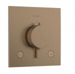 HANSGROHE - Ecostat Comfort E Termostatická baterie pod omítku, pro 2 spotřebiče, kartáčovaný bronz 33716140