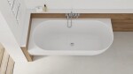 Volně stojící vana SAT Nelly 175x82 cm litý mramor levá NEL1700L NEL1700L