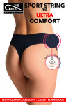 Dámské kalhotky string Gatta 41004 Sport RIB Ultra Comfort S-XL černá M