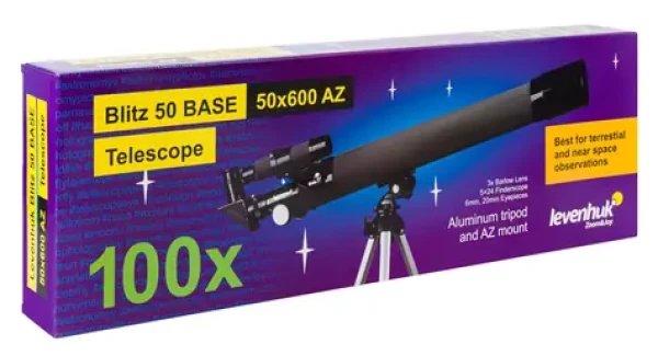 Levenhuk Flash 50 Base / Teleskop / Refraktor / 50 mm / 600 mm / 100x / stativ (77098)