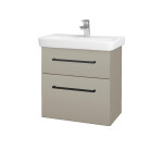 Dřevojas - Umyvadlová skříňka GO SZZ2 60 - L04 Béžová vysoký lesk / Úchytka T06 / L04 Béžová vysoký lesk 148683H