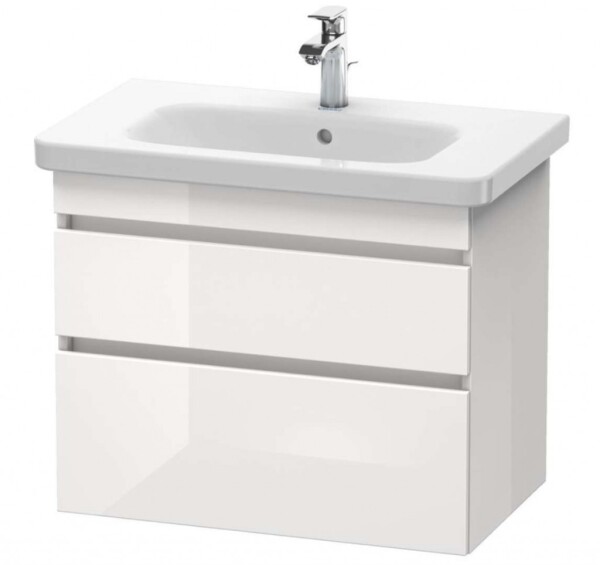 DURAVIT - DuraStyle Umyvadlová skříňka 61x73x45 cm, 2 zásuvky, lesklá bílá DS648102222