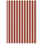 Ib Laursen Balicí papír Red Stripes – 5 m, červená barva, papír