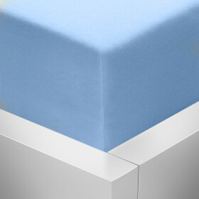 Stanex Jersey napínací prostěradlo s lycrou - světle modré ROZMĚR: (š/d/v) 160 x 200 x 20 cm, Barva: SVĚTLE MODRÉ