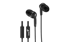 GENIUS sluchátka HS-M320 černá / s mikrofonem / 4pin 3.5mm jack (31710005412)