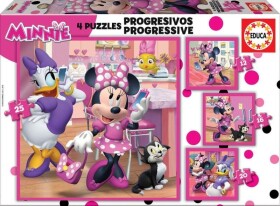 Puzzle Minnie a Daisy 4v1 (12,16,20,25 dílků)