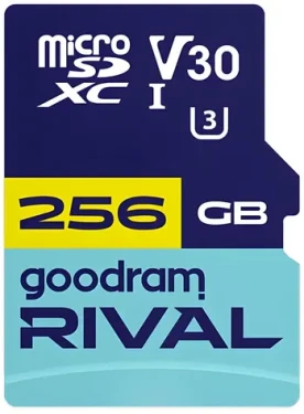 GOODRAM RIVAL M3AA microSDXC 256 GB + SD adaptér / Paměťová karta / Class 10 / UHS-I U3 / V30 / R: 100 MB/s (GGSM3AA-2560R12)