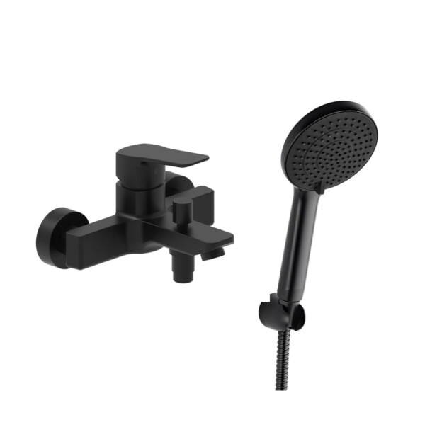 Vanová baterie SAT Cube Way s vanovým setem 150 mm černá matná SATBSCU222CSET1 SATBSCU222CSET1