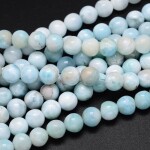 Přírodní larimar - 6 mm - třída A - 1 ks