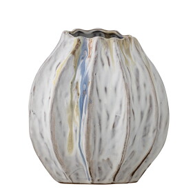Bloomingville Keramická váza Feray 18 cm, šedá barva, keramika