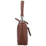 Trendy dámská kožená kabelka na rameno Annisa, tmavě hnědá