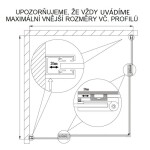 H K - Sprchový kout AIRLINE BLACK R108, 100x80, se dvěma jednokřídlými dveřmi s pevnou stěnou, rohový vstup SE-AIRLINEBLACKR108