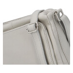 Stylová dámská kožená crossbody Robertina, šedá