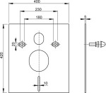 Alcadrain Izolační deska pro závěsné WC a bidet s příslušenstvím a krytkou (chrom) M930CR M930CR