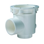 Neptun dnová výpusť ABS těleso, boční napojení 63mm, spodní napojení 75mm, pro fóliové bazény