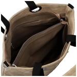 Trendy dámská koženková kabelka na rameno Priscila, béžová