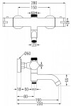 MEXEN/S - Carl sprchový sloup včetně sprchové termostatické baterie Kai, černá 77900240-70