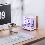 Jonsbo TK-0 bílá / Počítačová skříň / Mini-ITX / Mini-Tower / tvrzené sklo / dřevěný panel (TK-0 WHITE)