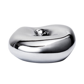 Ferm Living Porcelánový svícen Bellure Silver, stříbrná barva, keramika