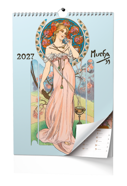 Nástěnný kalendář 2027 Baloušek poznámkový Alfons Mucha