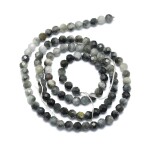 Přírodní sokolí oko - broušené - ∅ 4 mm - 1 ks