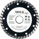 YATO Kotouč diamantový řezný turbo 125x22,2 mm / Řezný kotouč / Tloušťka 2,6 mm / Beton, dlažba, zdivo