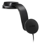 SBS Flexy černá / Držák do auta / MagSafe / bezdrátové nabíjení 15W / silikonová přísavka