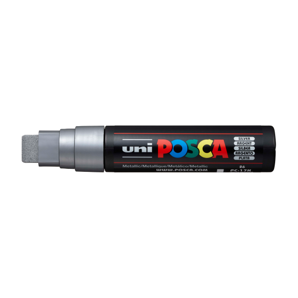 Popisovač Posca PC-17K, 15 mm, stříbrná (26)