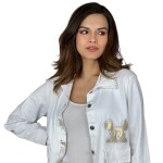 HOSH Riflová bunda Senia Velikost: UNI, Barva: Bílá