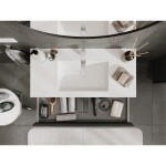 MEXEN/S - Rivel koupelnová skříňka 100 cm s umyvadlem Otis, 2 zásuvky, reliéf , grafit mat/bílá mat - 91A20-10047-2-BFF66-W18M0 91A20-10047-2-BFF66-W18M01