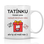 NEJLEPŠÍ DÁREK PRO TATÍNKA - klasický bílý keramický hrníček 300 ml