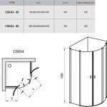 RAVAK - Chrome Čtvrtkruhový sprchový kout CSKK4-90, 88-90 cm, lesklý hliník/čiré sklo 3Q170C00Z1