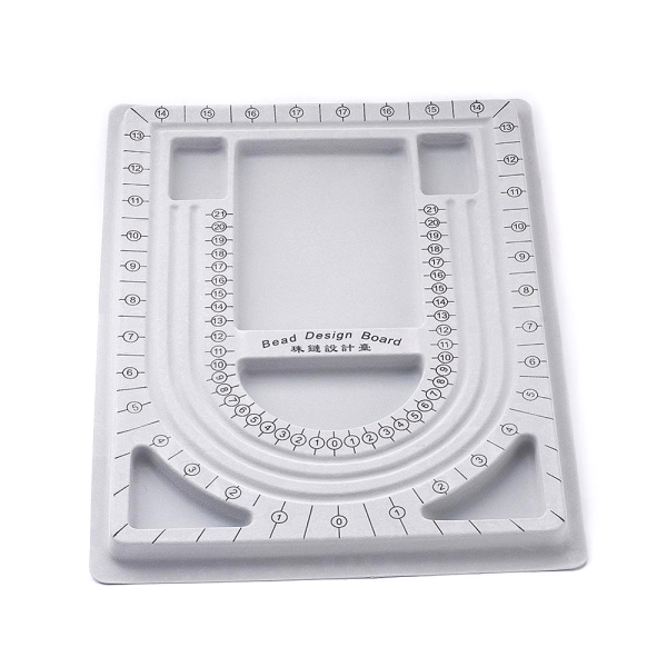 Plastová vzorovací podložka na výrobu šperků - šedá - 33 x 24 x 1,3 cm - 1 ks